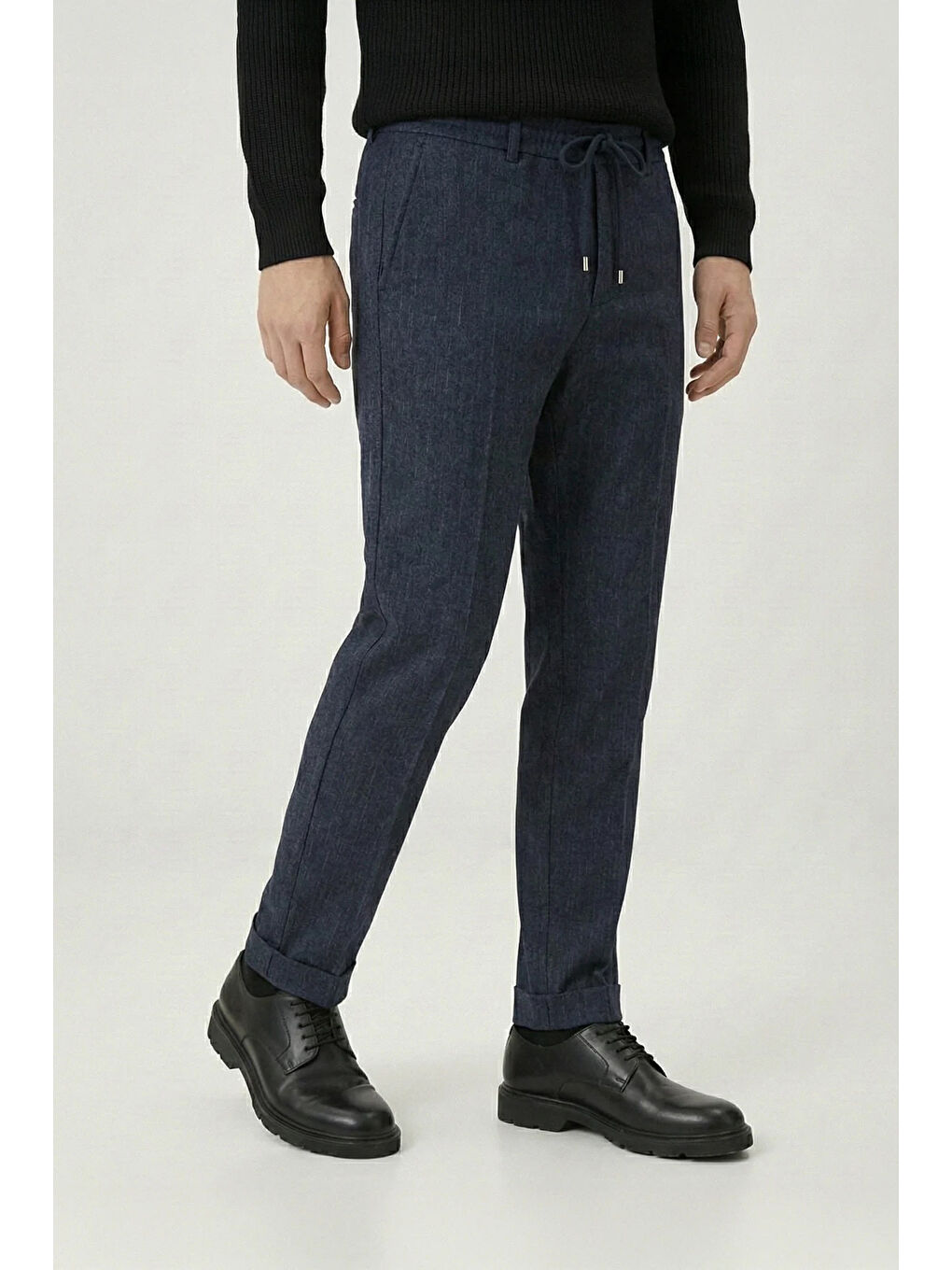 Mavi Giotelli Erkek Comfort Kalıp Açık Lacivert Armürlü Klasik Kumaş Normal Bel Pantolon-2