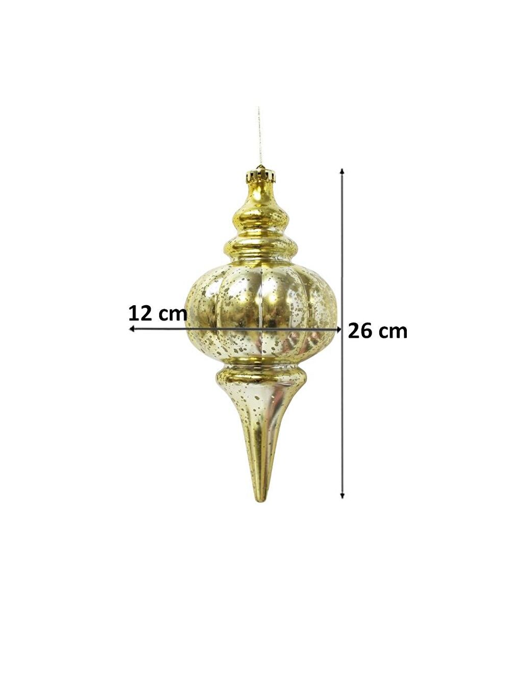 Sarı Ramazan Özel Dekoratif Sarkıt Süs Altın 26 cm-3