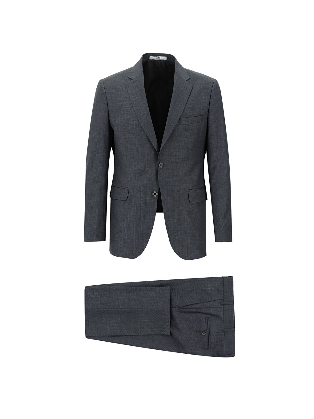 Antrasit Slim Fit Dar Kesim Klasik Desenli Takım Elbise