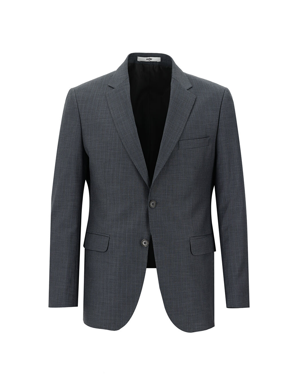 Antrasit Slim Fit Dar Kesim Klasik Desenli Takım Elbise-1