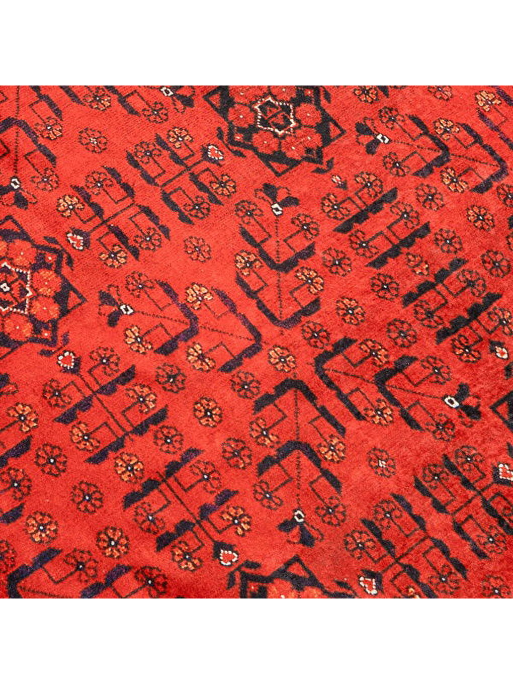 Soft Atlas Afgan Desenli Halı - Kırmızı - 160x230 cm-4