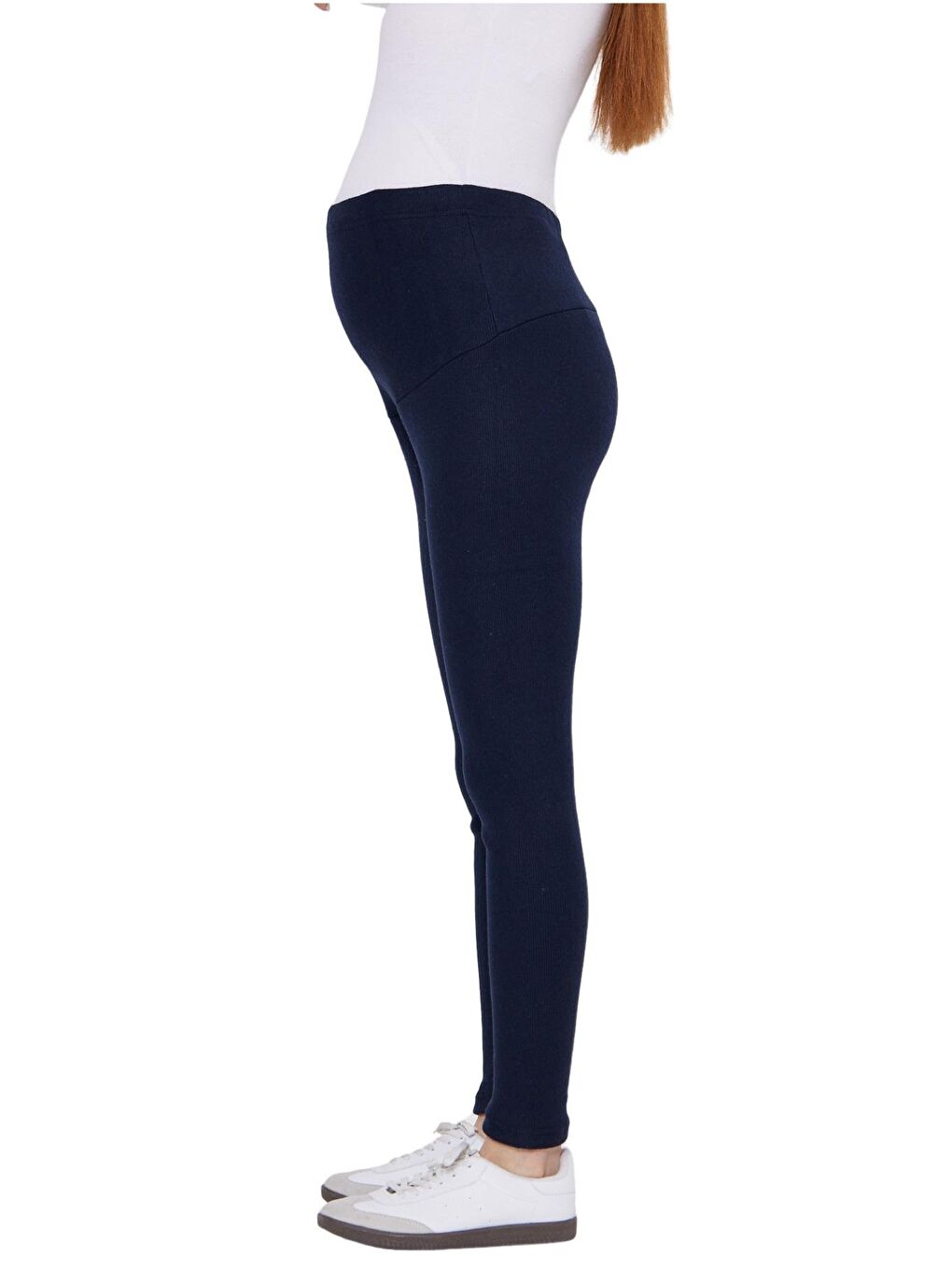 Lacivert Kadın Beli Ayarlanabilir Hamile Taytı-2