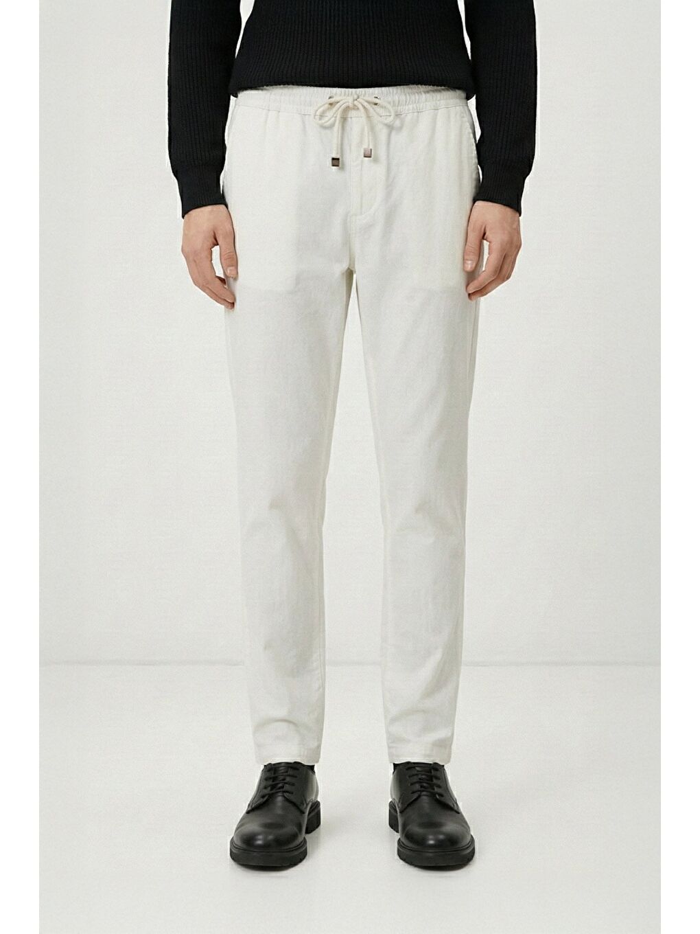 Giotelli Ekru Dokuma Kumaş Normal Bel Standart Boy Erkek Pantolon