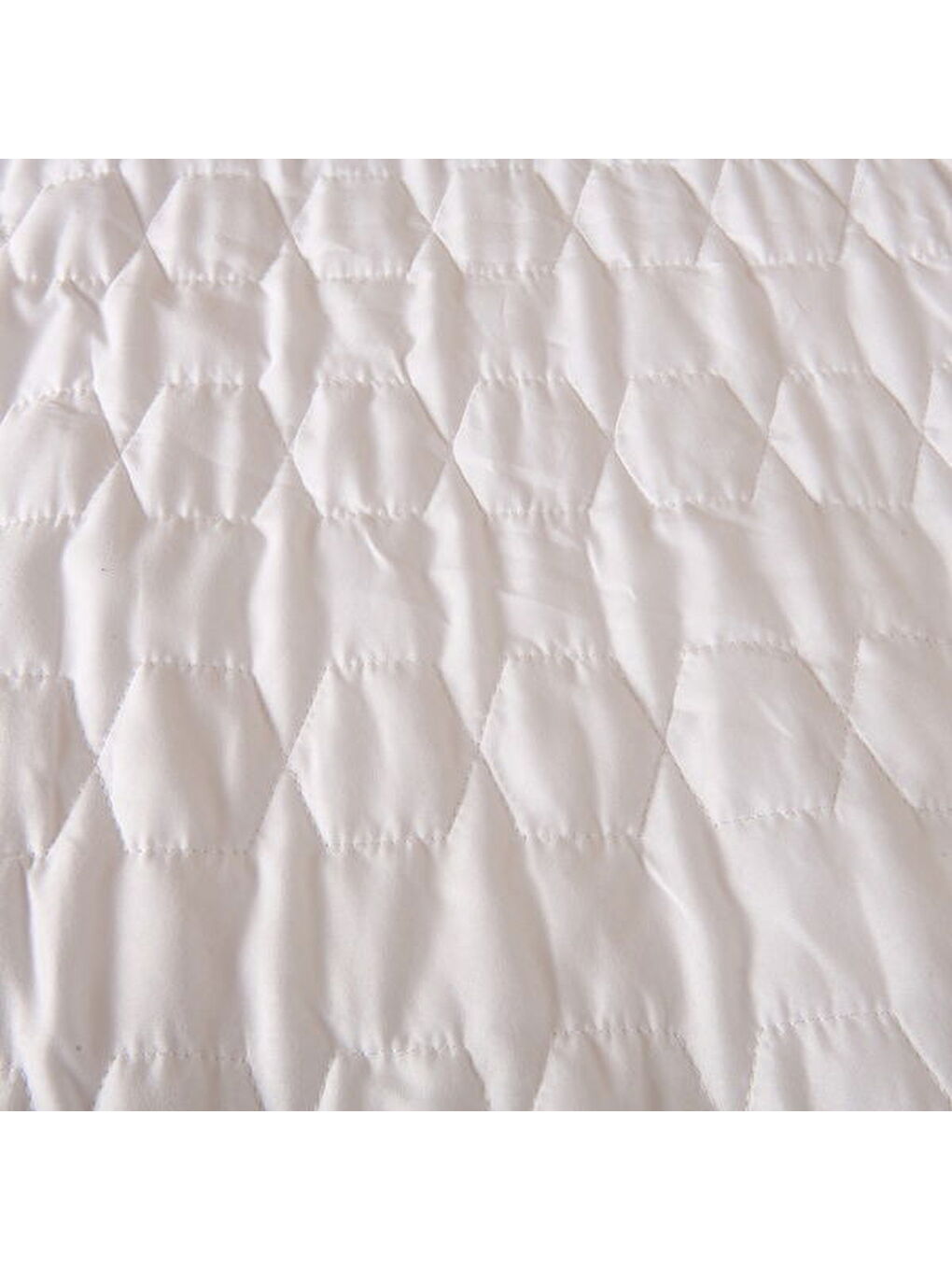 Soft Kapitoneli Sıvı Geçirmez Fitted Çift Kişilik Alez - Beyaz - 160x200 cm-2