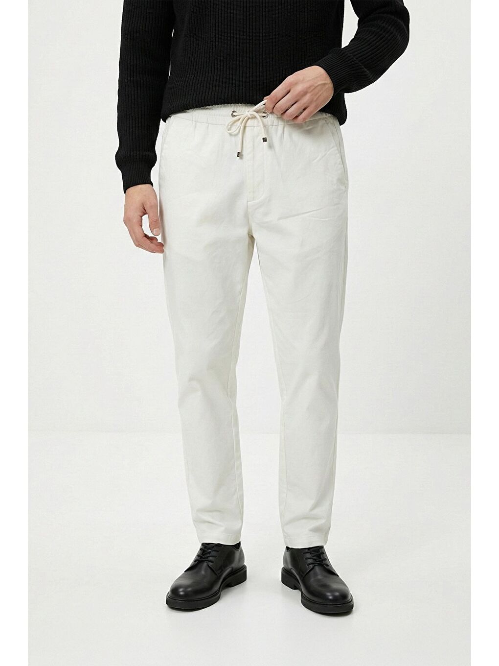 Giotelli Ekru Dokuma Kumaş Normal Bel Standart Boy Erkek Pantolon-3