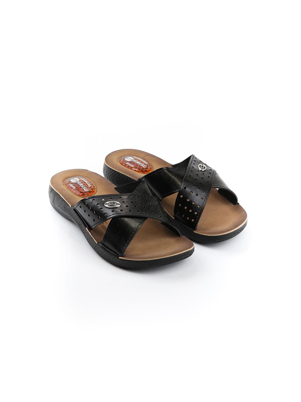 Siyah Yazlık Soft Masaj Taban Kadın Terlik