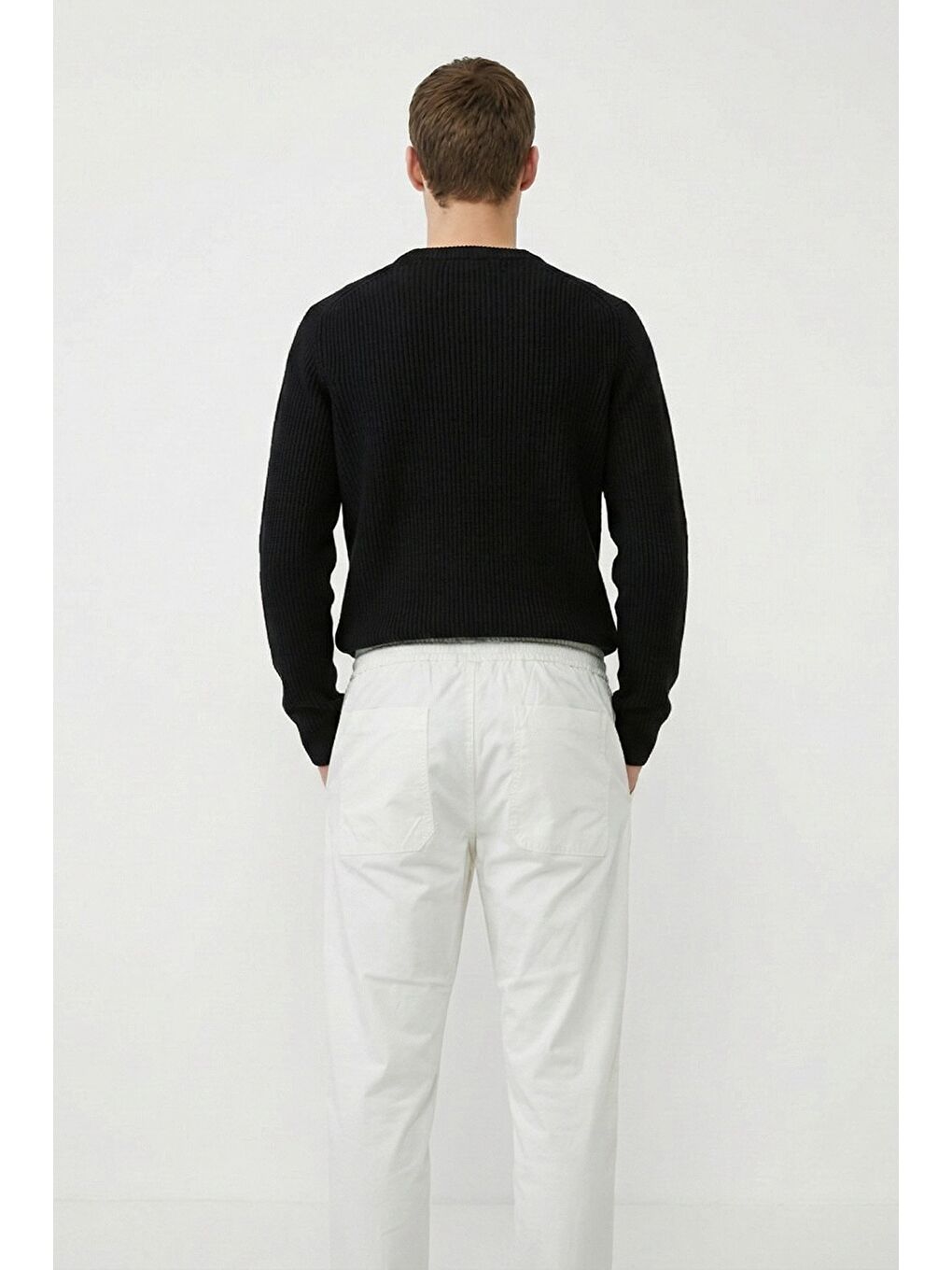 Giotelli Ekru Dokuma Kumaş Normal Bel Standart Boy Erkek Pantolon-4