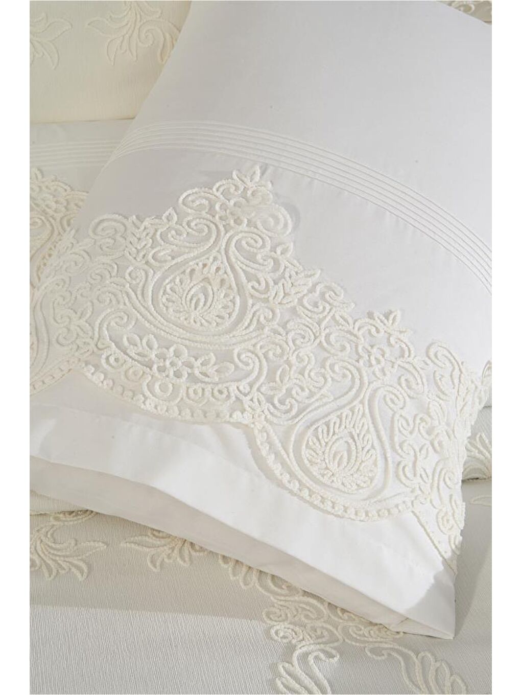 Karışık Sahra 10 Parça Battaniyeli Çeyiz Seti Krem-5