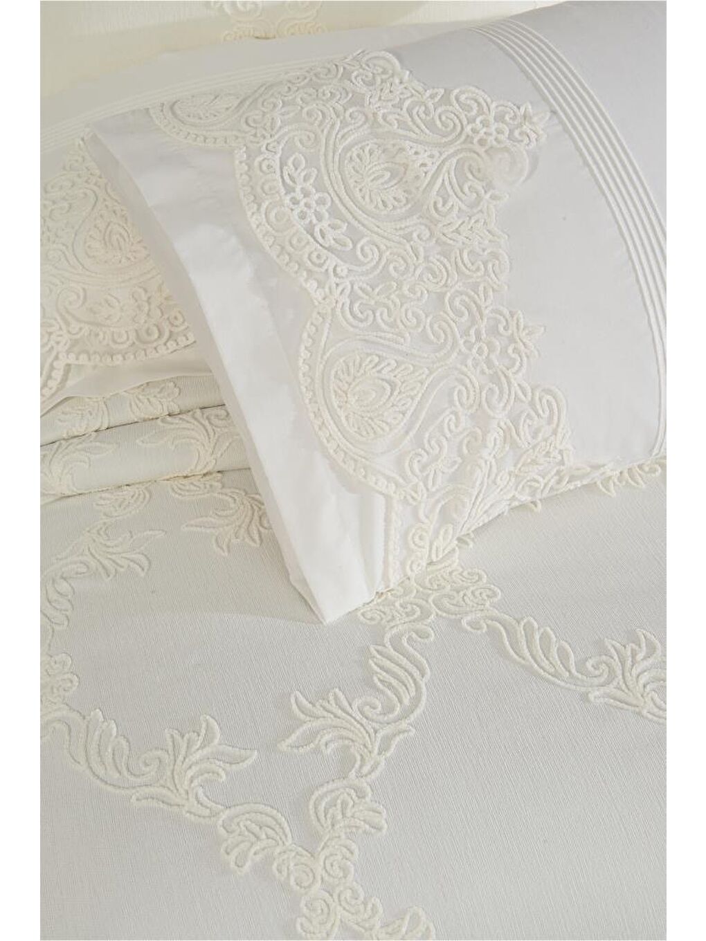 Karışık Sahra 10 Parça Battaniyeli Çeyiz Seti Krem-7