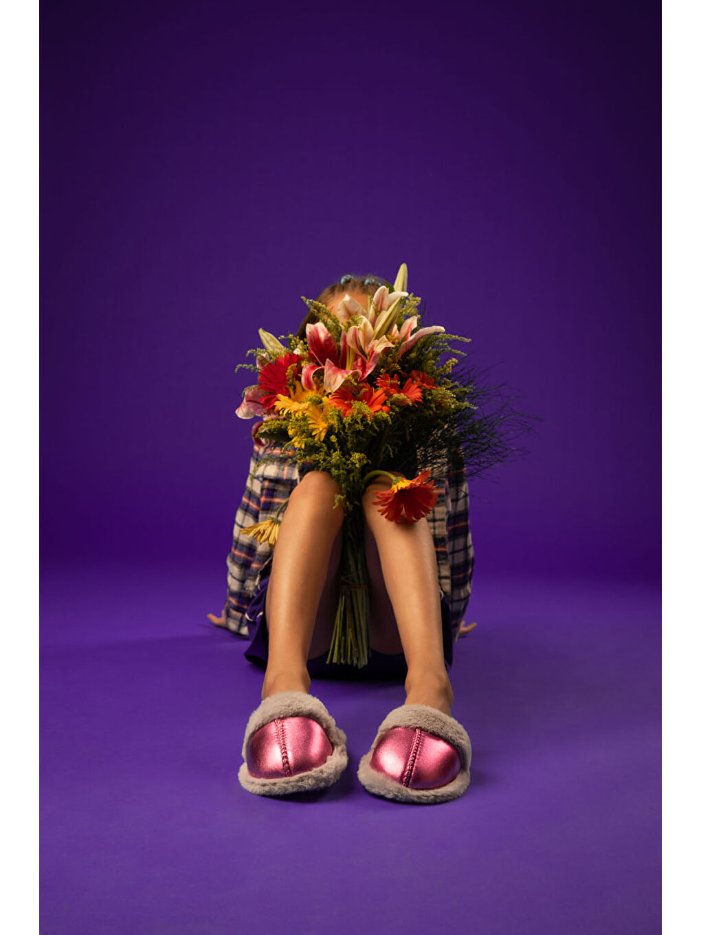 Pembe Çocuk Parlak Ev İçi Terlik - NEON-3