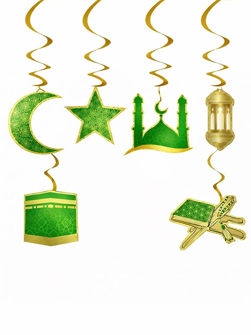 Hoşgeldin Ramazan Dekorasyon Seti – Yeşil Beyaz Süsleme Seti-3