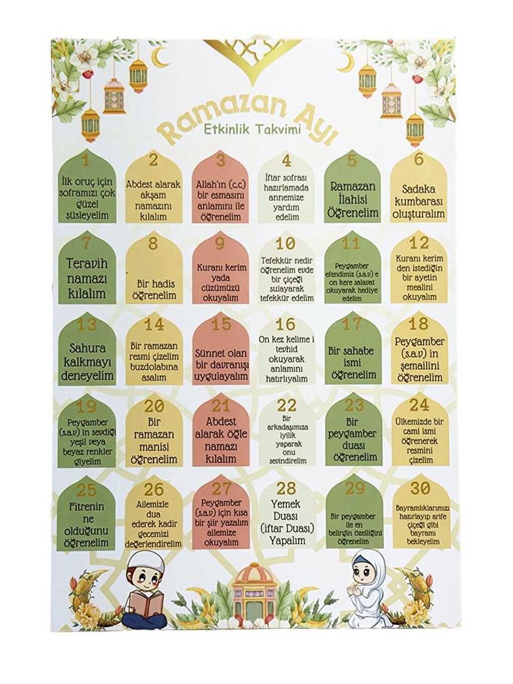 Hoşgeldin Ramazan Dekorasyon Seti – Yeşil Beyaz Süsleme Seti-4