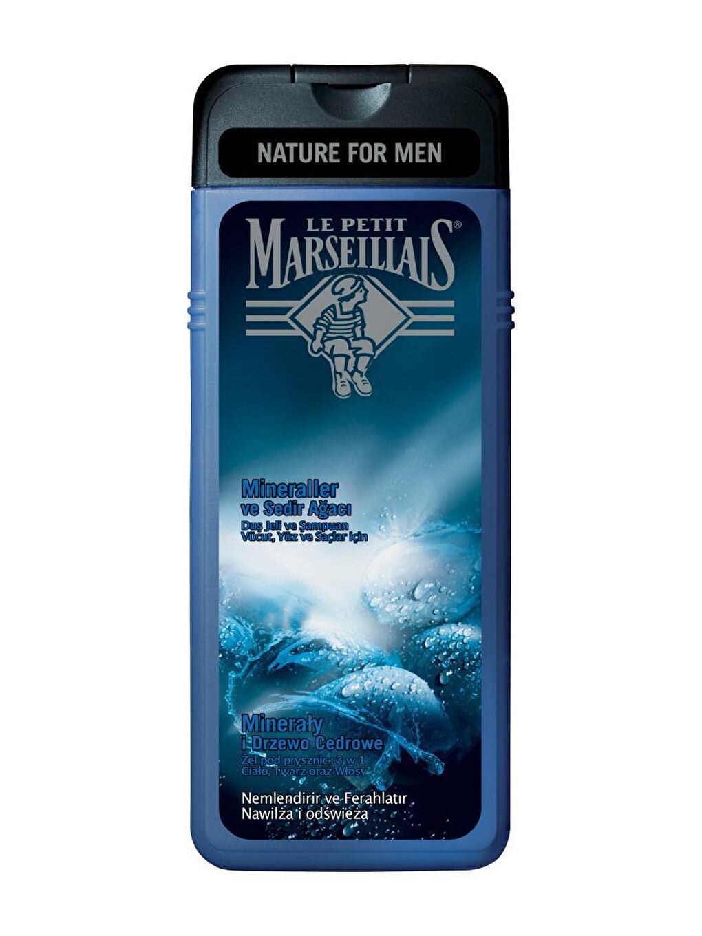 Le Petit Marseillais Renksiz Mineral ve Sedir Ağacı Men Duş Jeli 400 ml x2 - 1