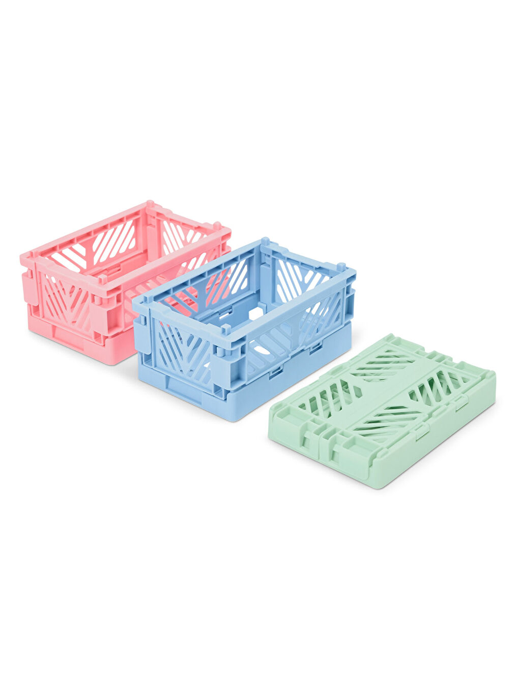 Renksiz 3 Adet Katlanabilir Düzenleyici Sandık-3