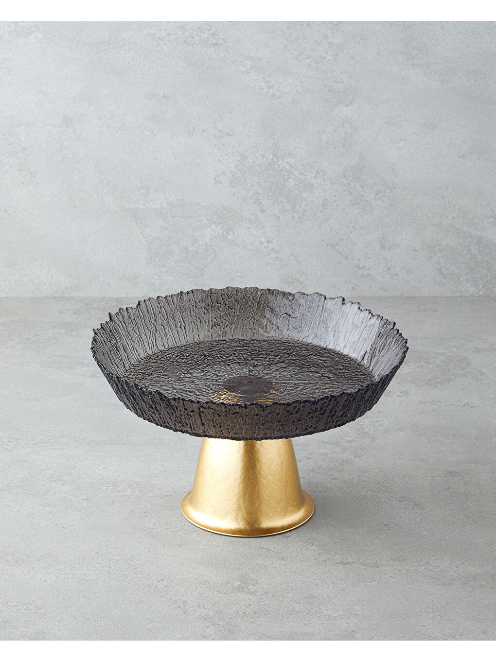 Regal Cam Kek Standı 25 cm Siyah-Gold