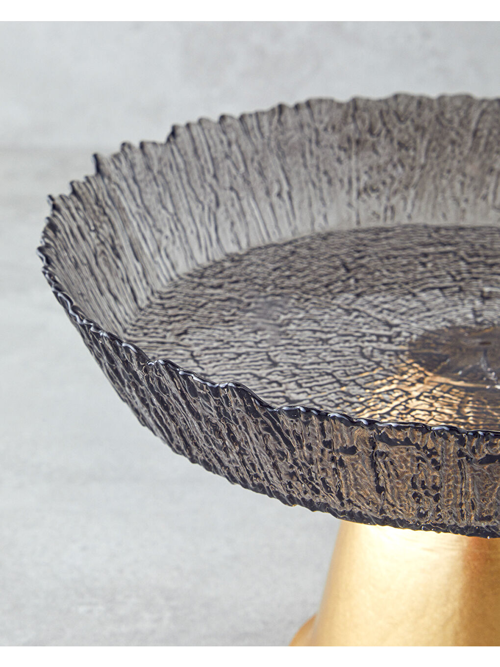 Regal Cam Kek Standı 25 cm Siyah-Gold-2