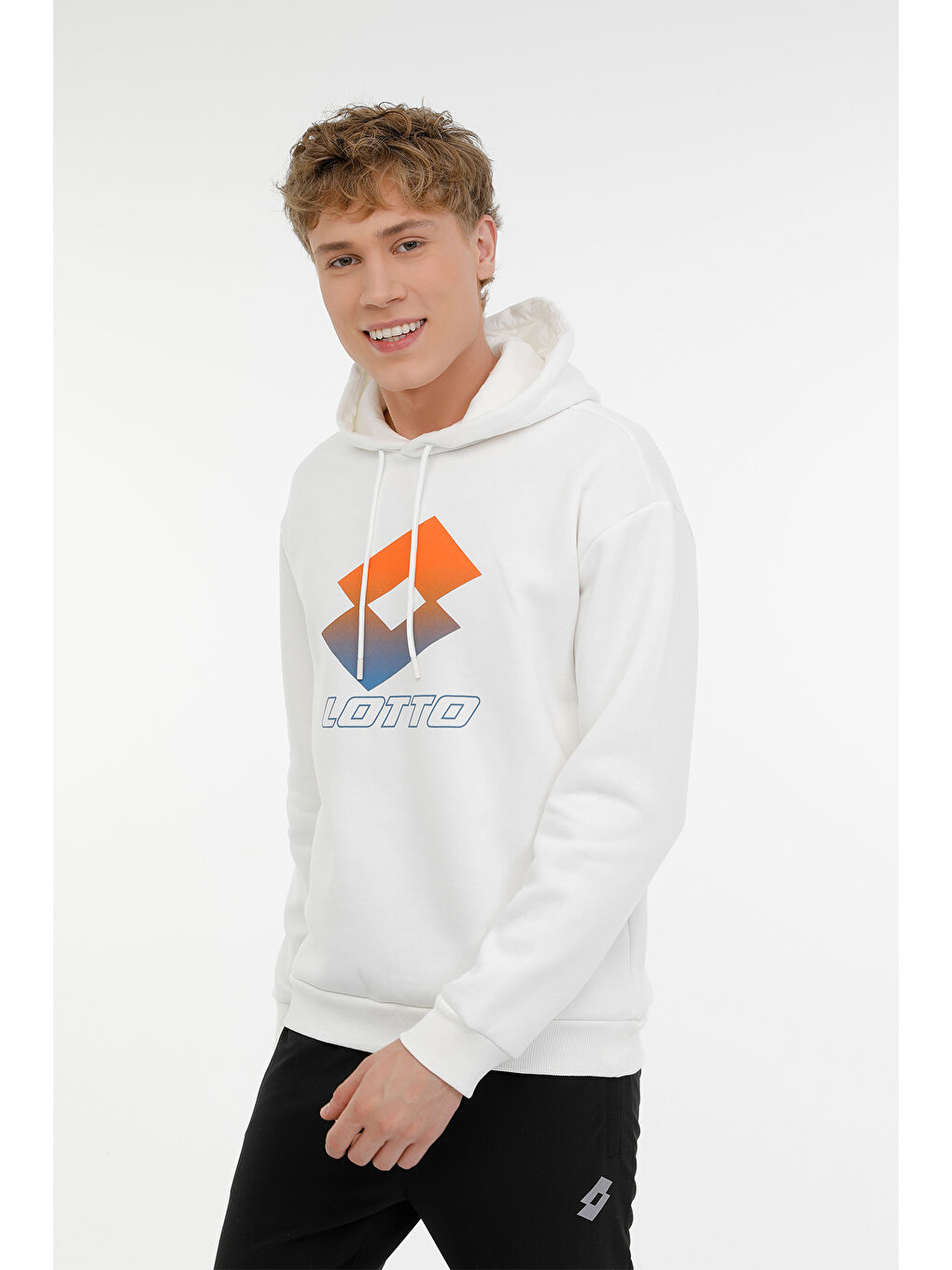 LOTTO Bej M-CLETO HOODIE SWT 3PR Ekru Erkek Sweatshirt