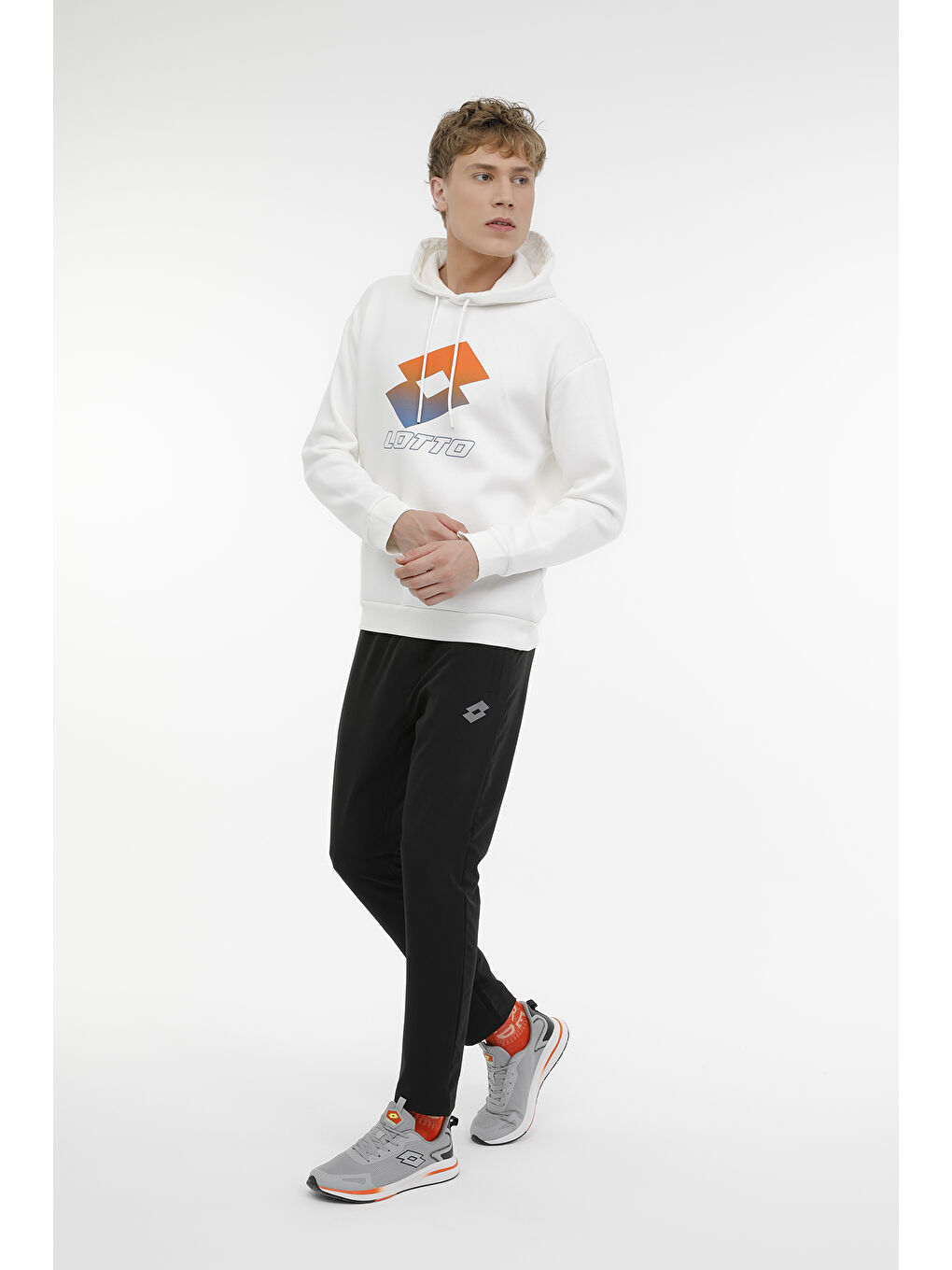 LOTTO Bej M-CLETO HOODIE SWT 3PR Ekru Erkek Sweatshirt - 4