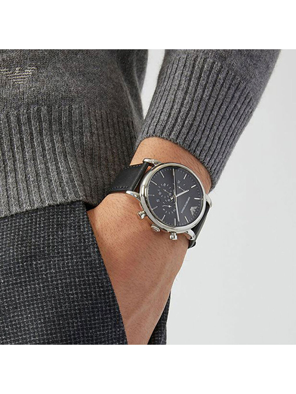 Siyah AR1828 Erkek Kol Saati-3