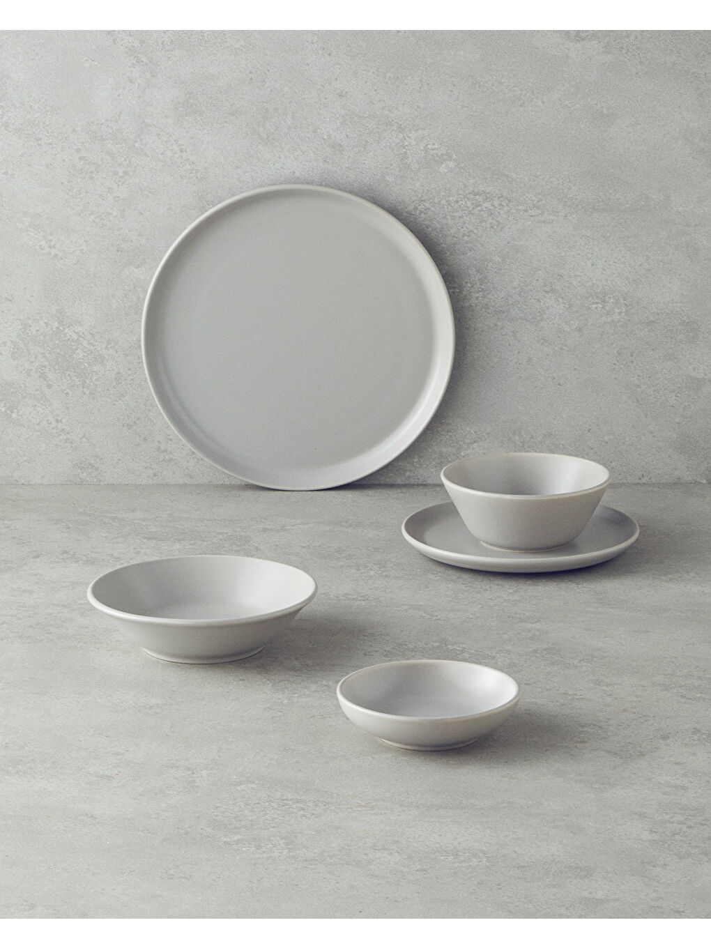 Mile Seramik Çukur Tabak 18 cm Gri-3