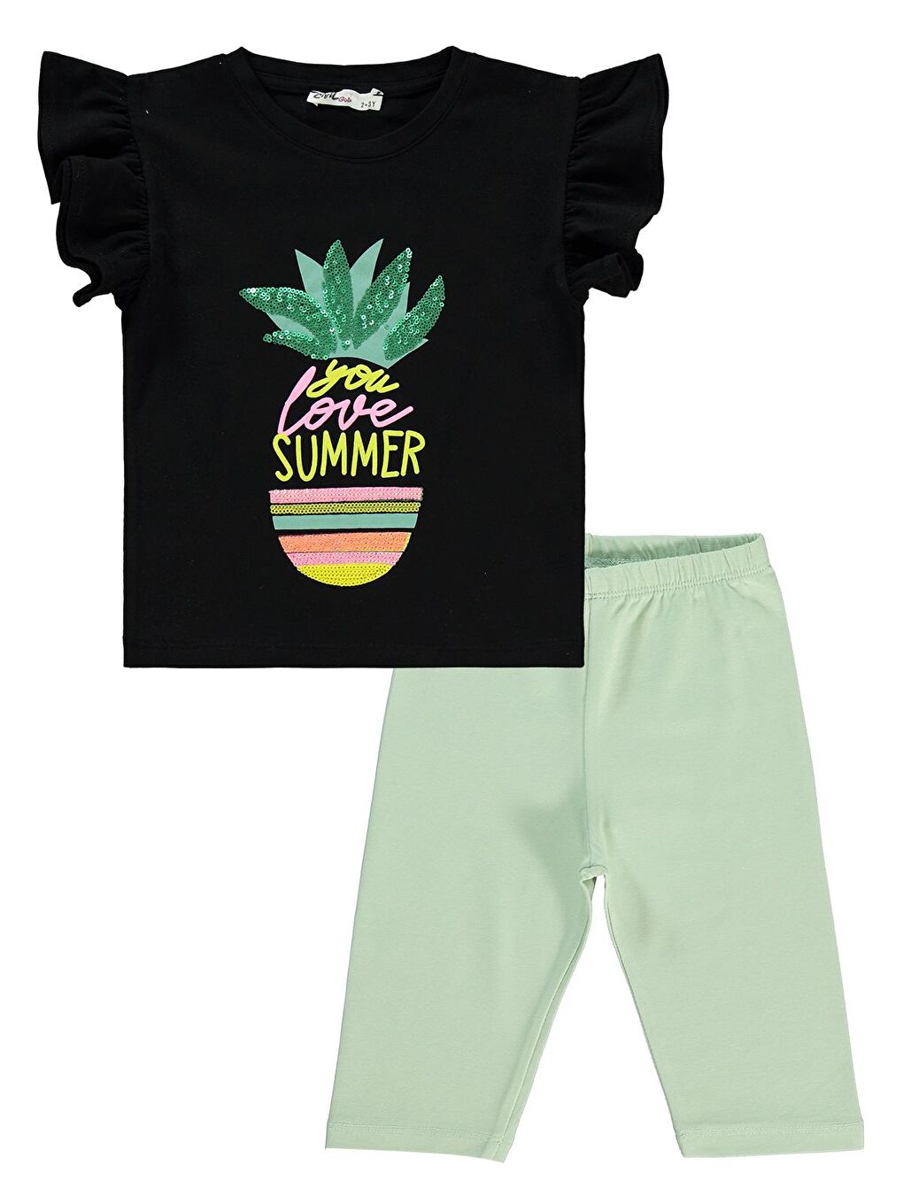 Girls Kız Çocuk Takım 2-5 Yaş Siyah