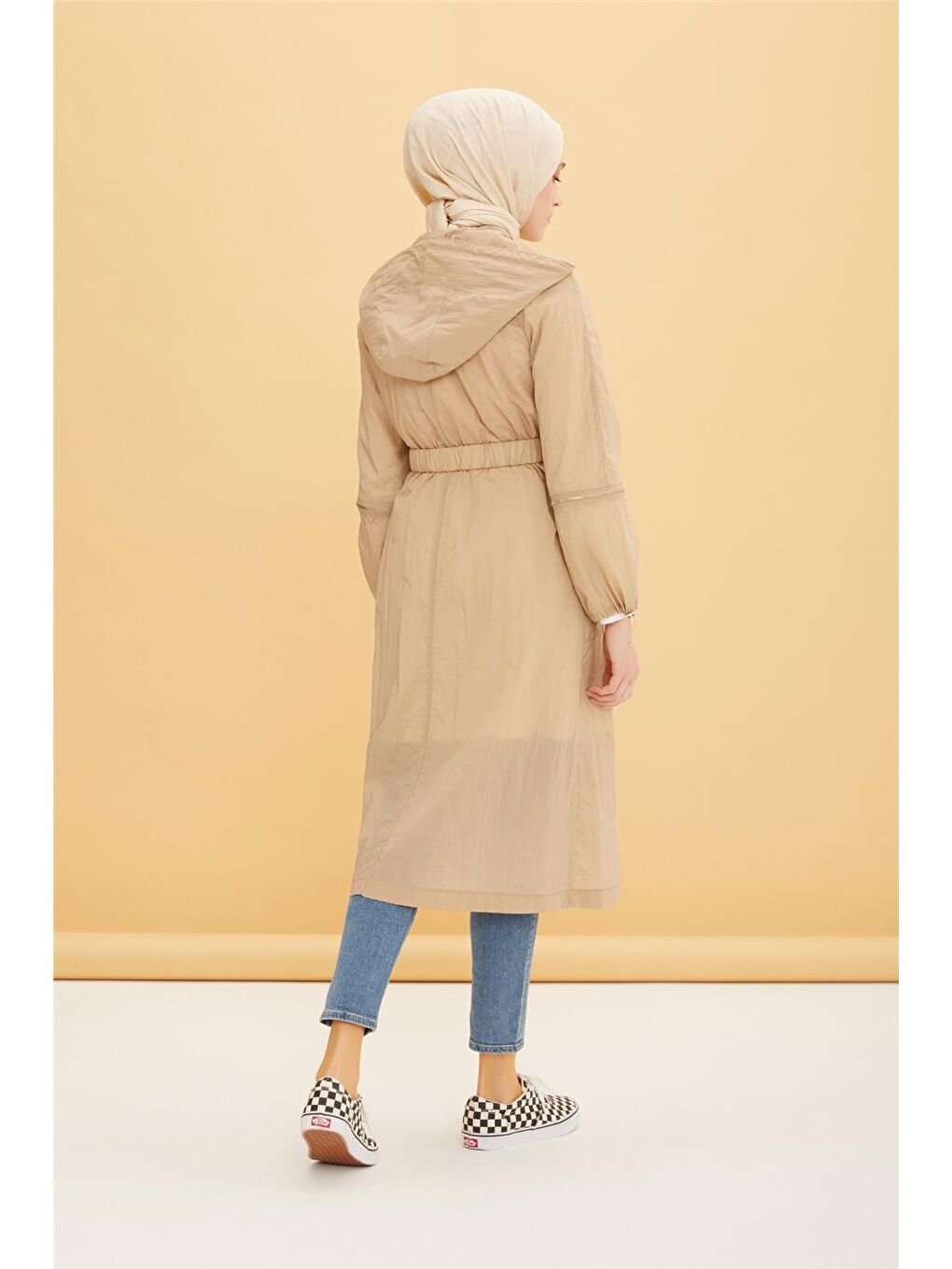 Sarı Kolu Çıkabilir Yağmurluk Kap 22K7615-5