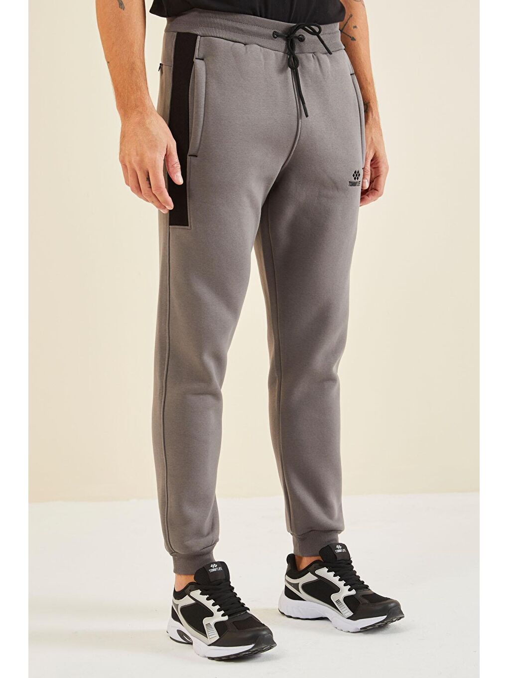 Koyu Gri Şardonlu Erkek Eşofman Alt - 82118-2