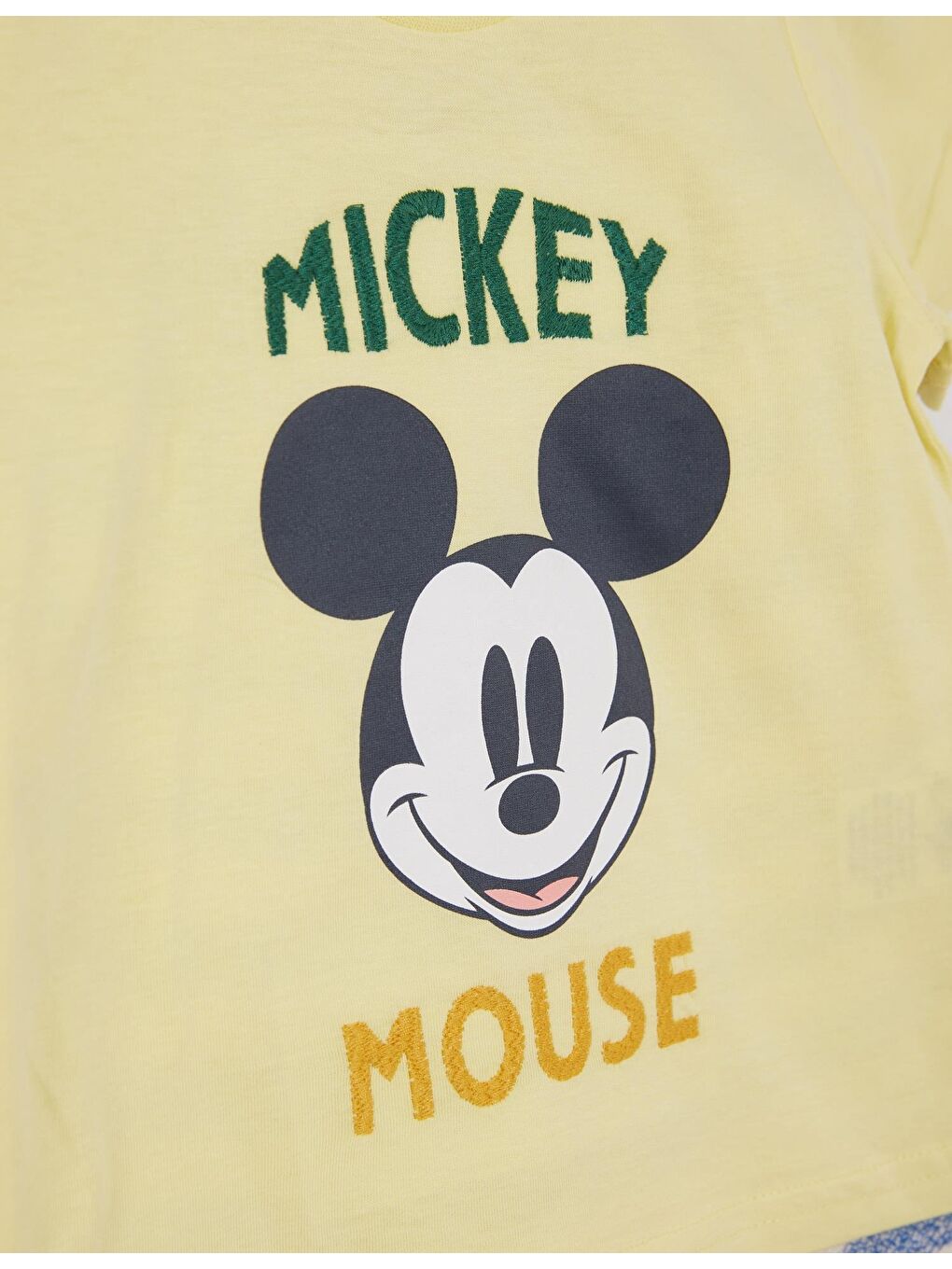 Supermino Sarı Mickey Mouse Lisanslı Erkek Bebek 2'li Takım 21745 - 2