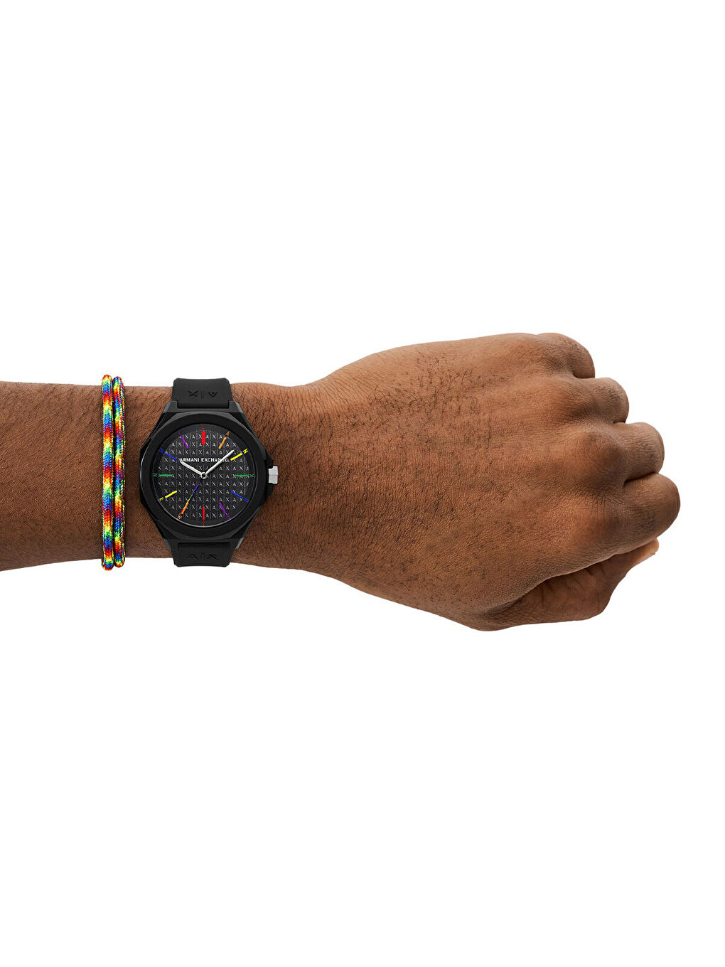 Siyah AX7158SET Kol Saati ve Bileklik Seti-4