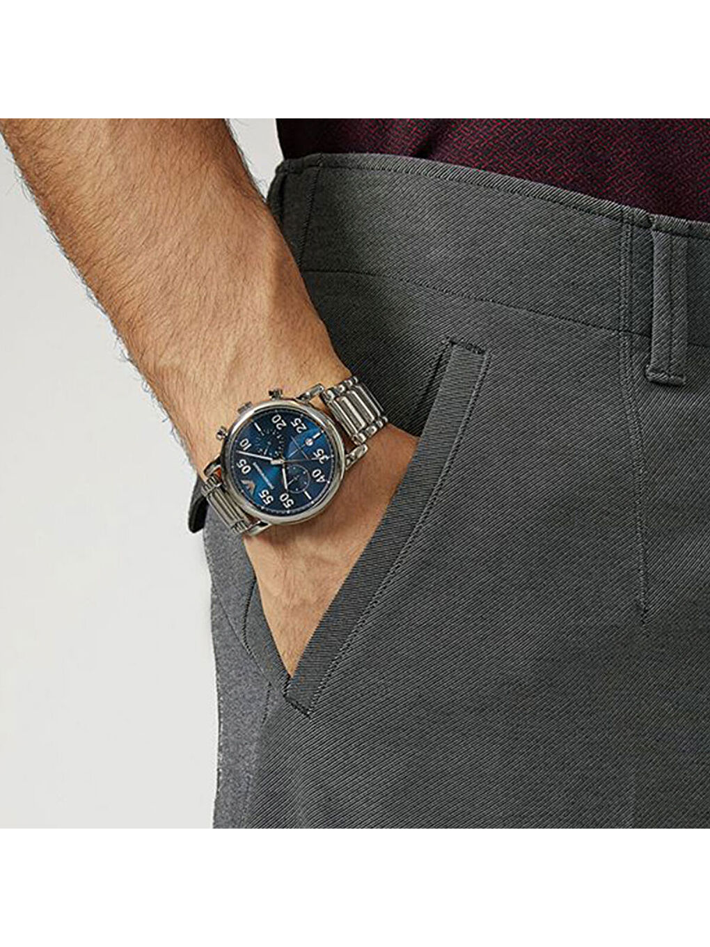 Gri AR11132 Erkek Kol Saati-2