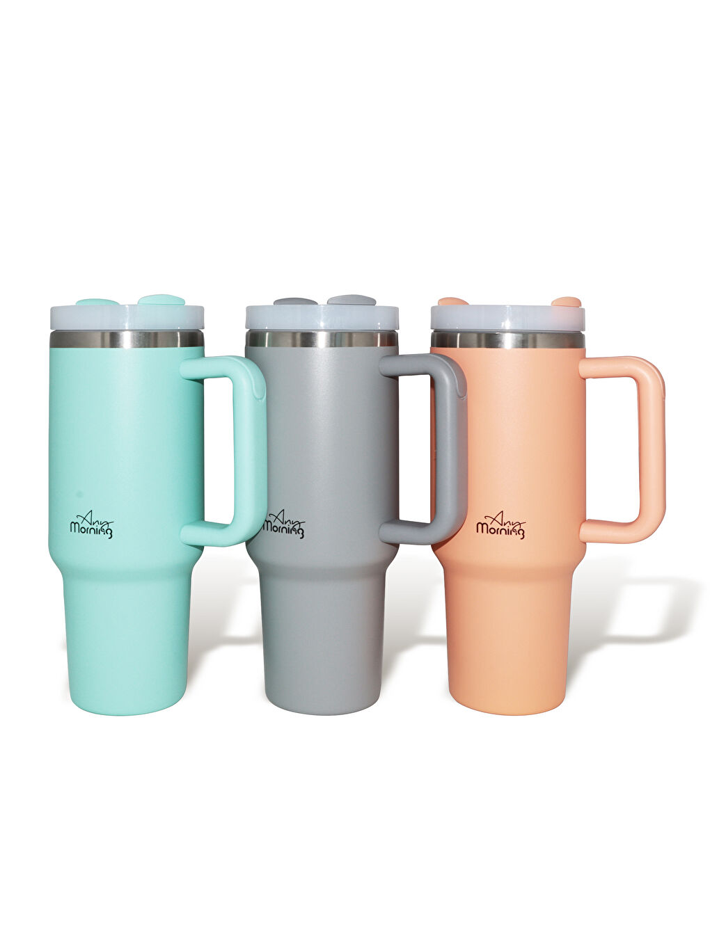 Pembe Vaha 1200 ml Termos Mug, 3 Kademeli Çevirmeli Kapak, Açık Somon SI2440217-3