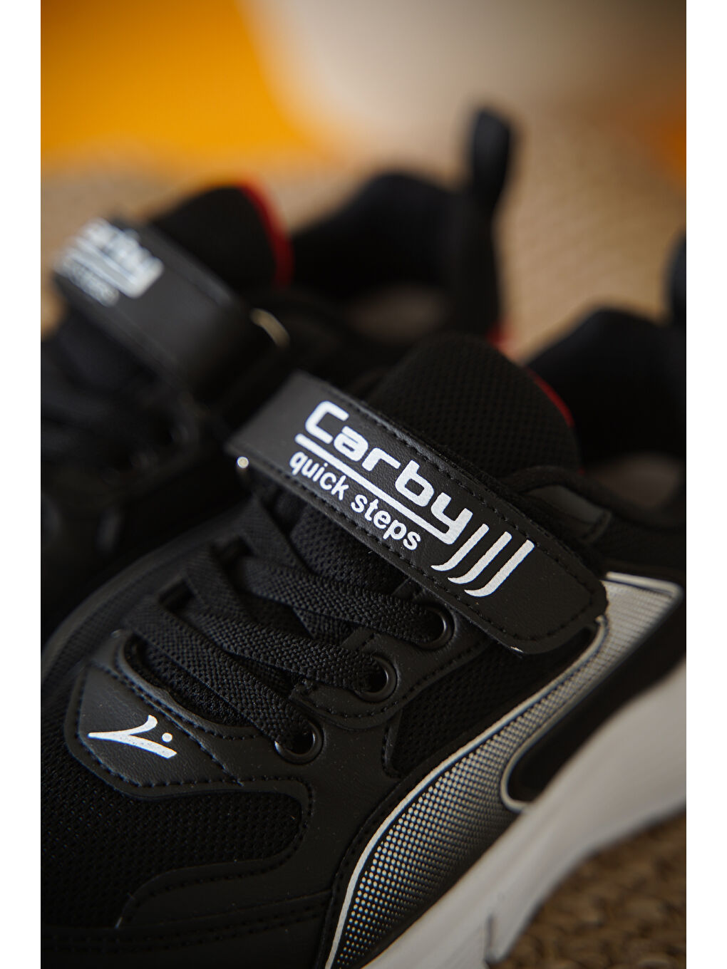 Siyah D0132 Cırtlı Çocuk Unisex Sneaker Spor Ayakkabı-2