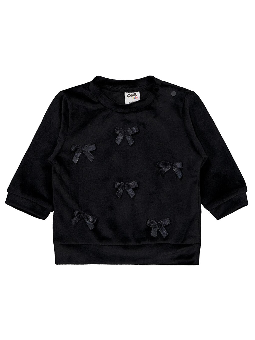 Baby Fiyonklu 6-18 Ay Sweatshirt - Siyah