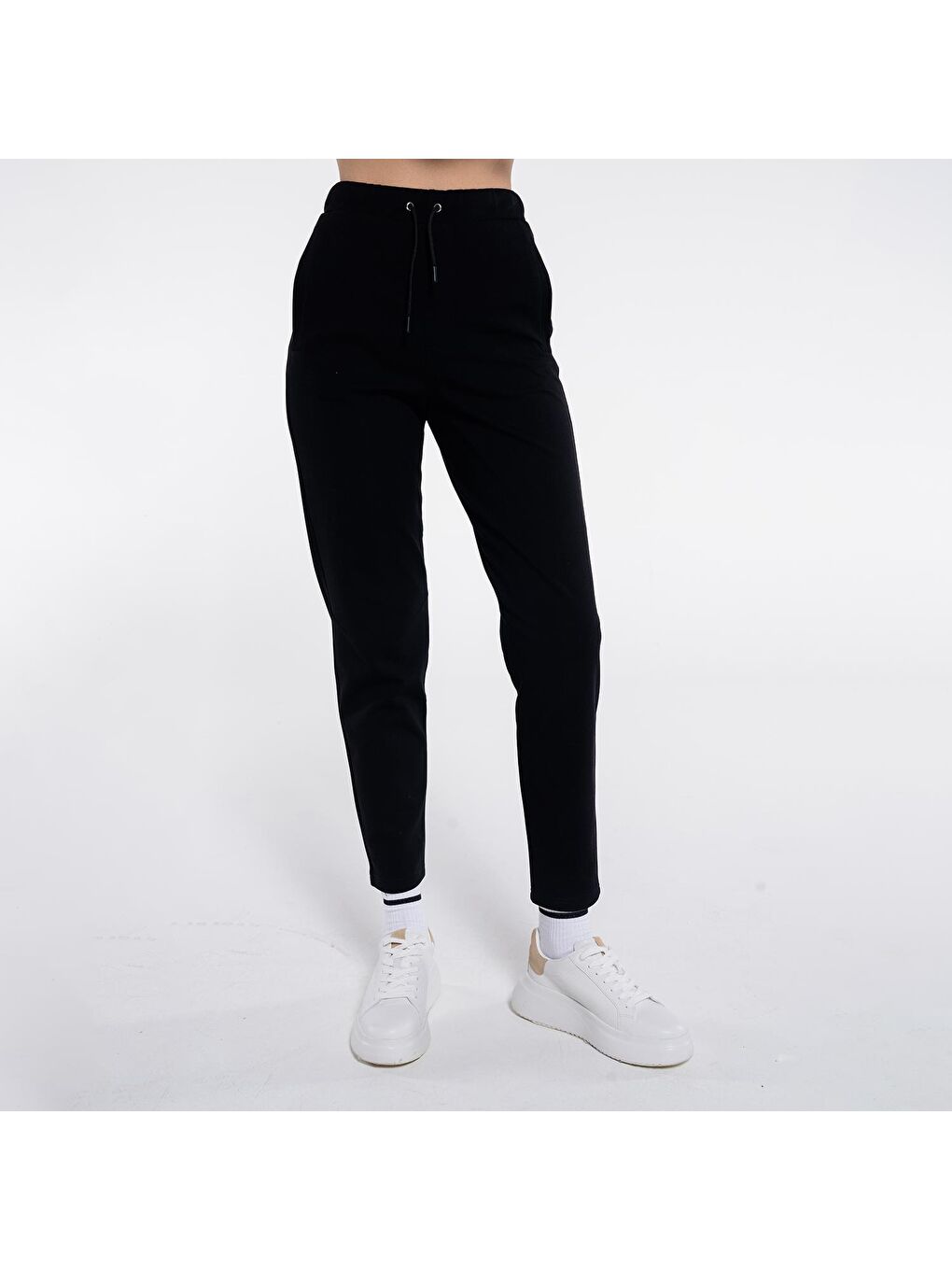 Drek Siyah Kadın Scuba Unisex Pantolon Jogger