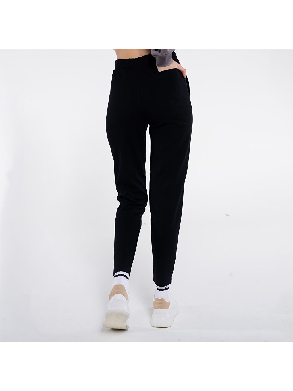 Drek Siyah Kadın Scuba Unisex Pantolon Jogger-1