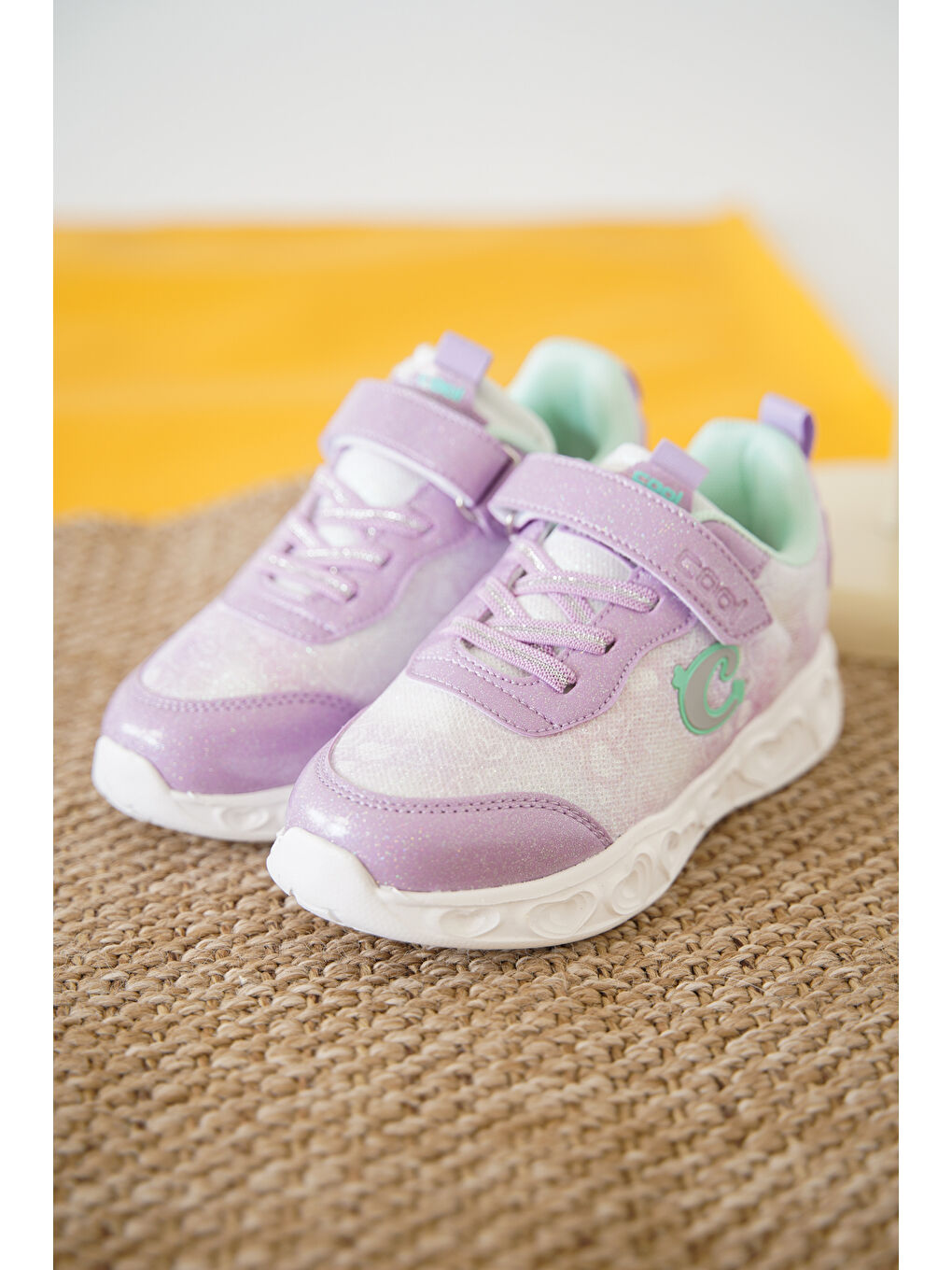 Lila Yuki Cırtlı Kız Çocuk Sneaker Spor Ayakkabı