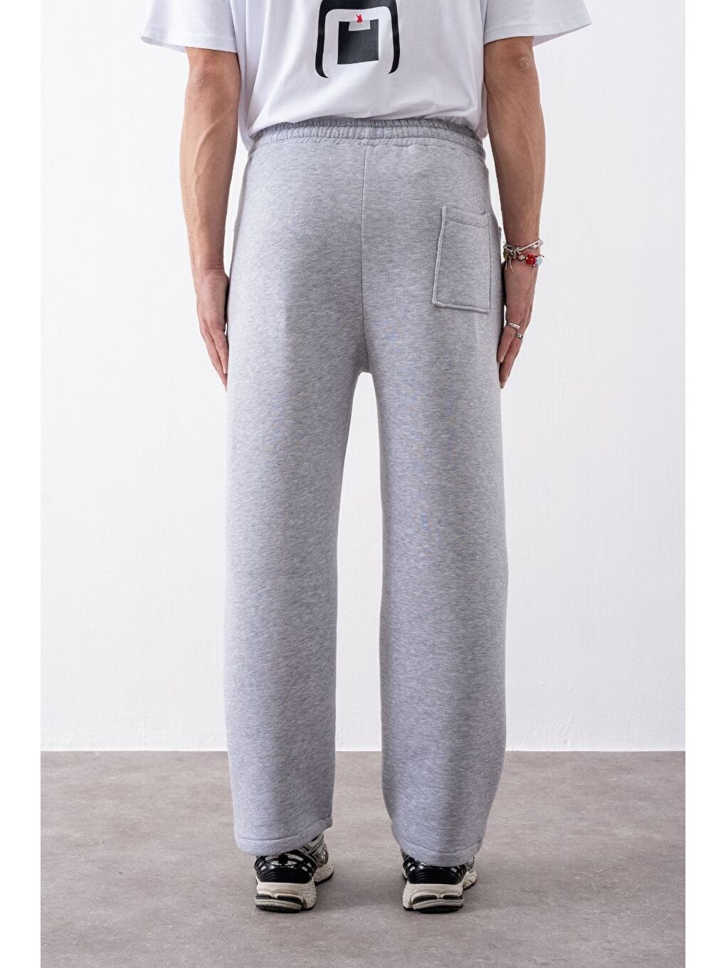 Erkek Baggy Chill  Gri Eşofman Altı-3