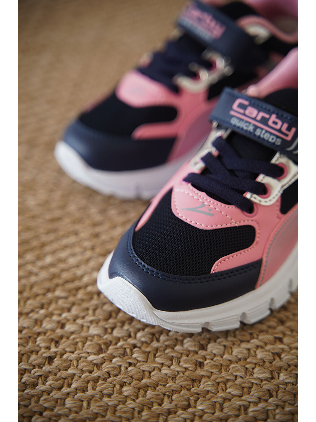 Lacivert D0132 Cırtlı Çocuk Unisex Sneaker Spor Ayakkabı-1