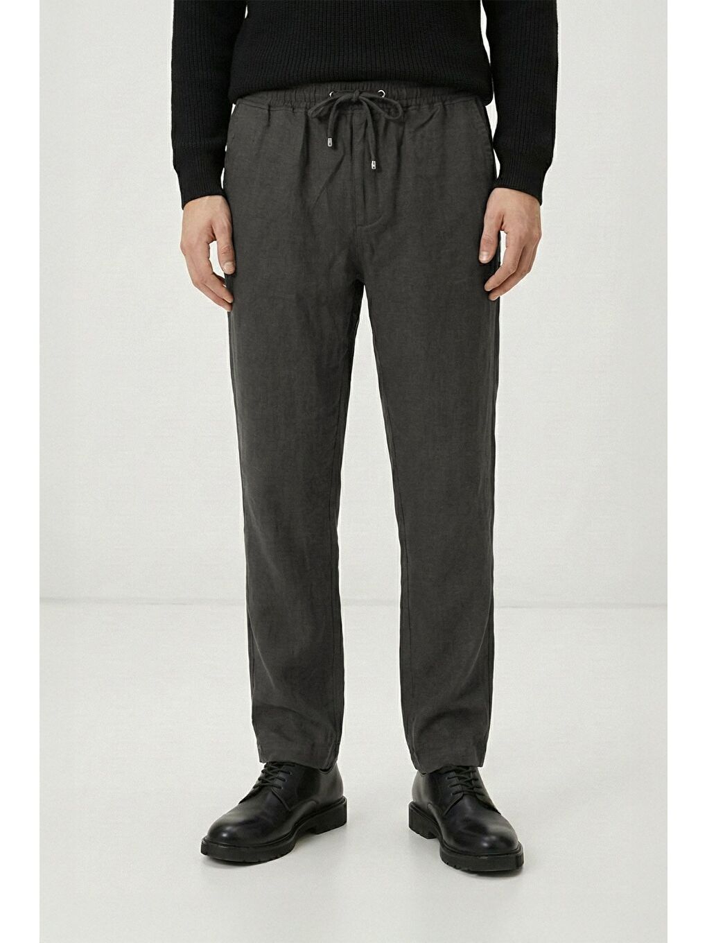 Giotelli Koyu Haki Dokuma Kumaş Normal Bel Standart Boy Erkek Pantolon