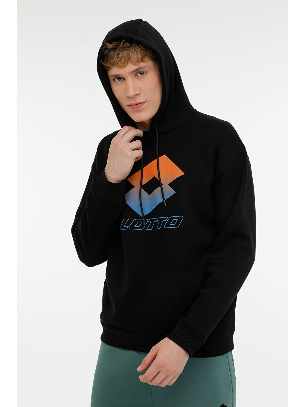 LOTTO Siyah M-CLETO HOODIE SWT 3PR Siyah Erkek Sweatshirt