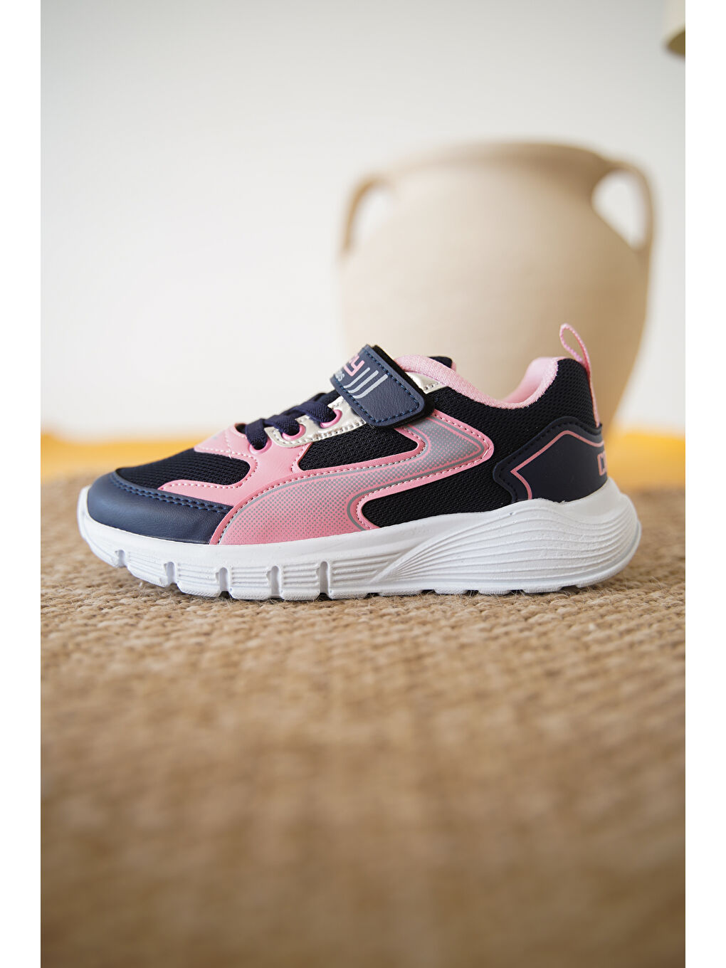 Lacivert D0132 Cırtlı Çocuk Unisex Sneaker Spor Ayakkabı-3