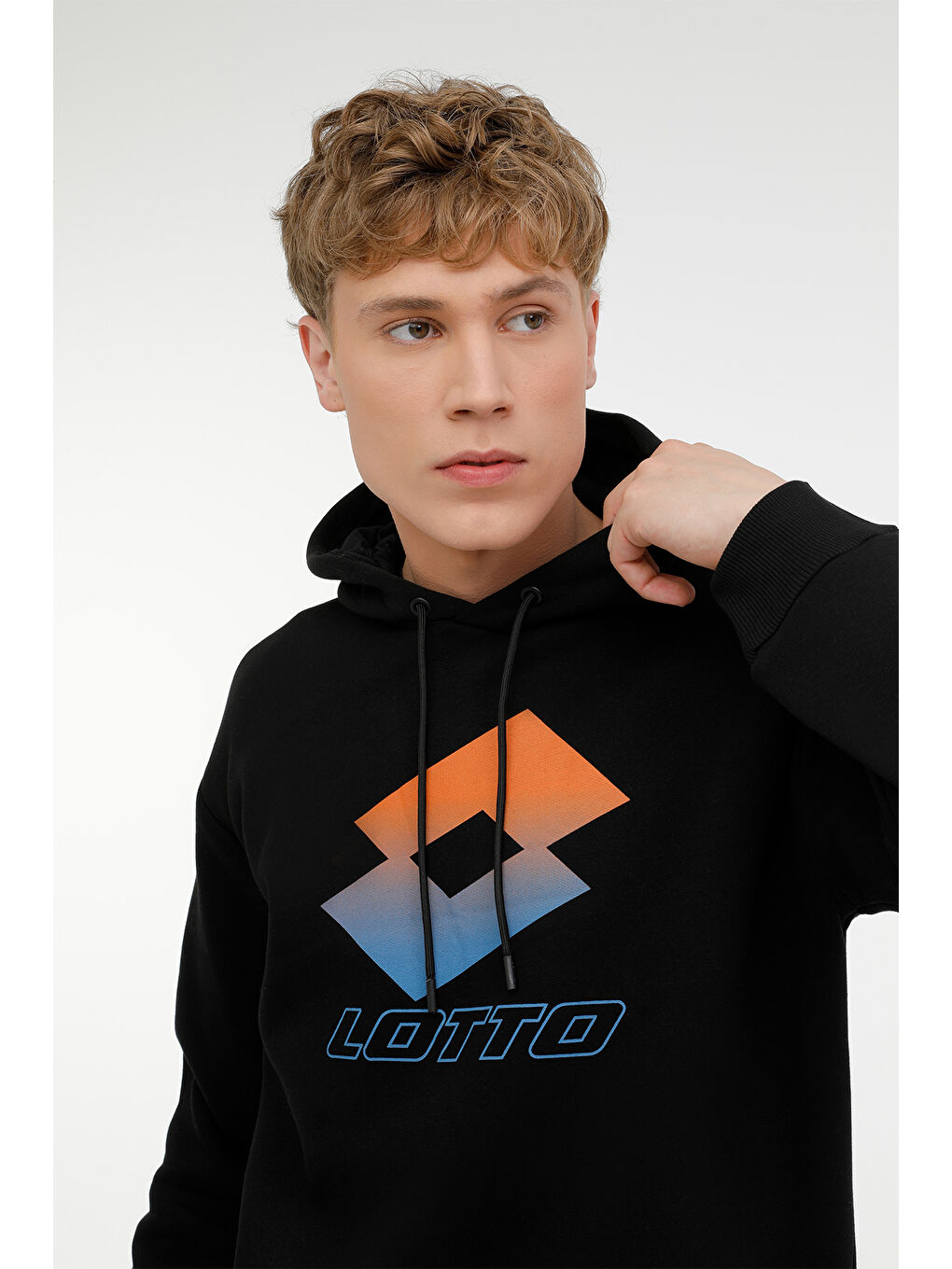 LOTTO Siyah M-CLETO HOODIE SWT 3PR Siyah Erkek Sweatshirt - 4