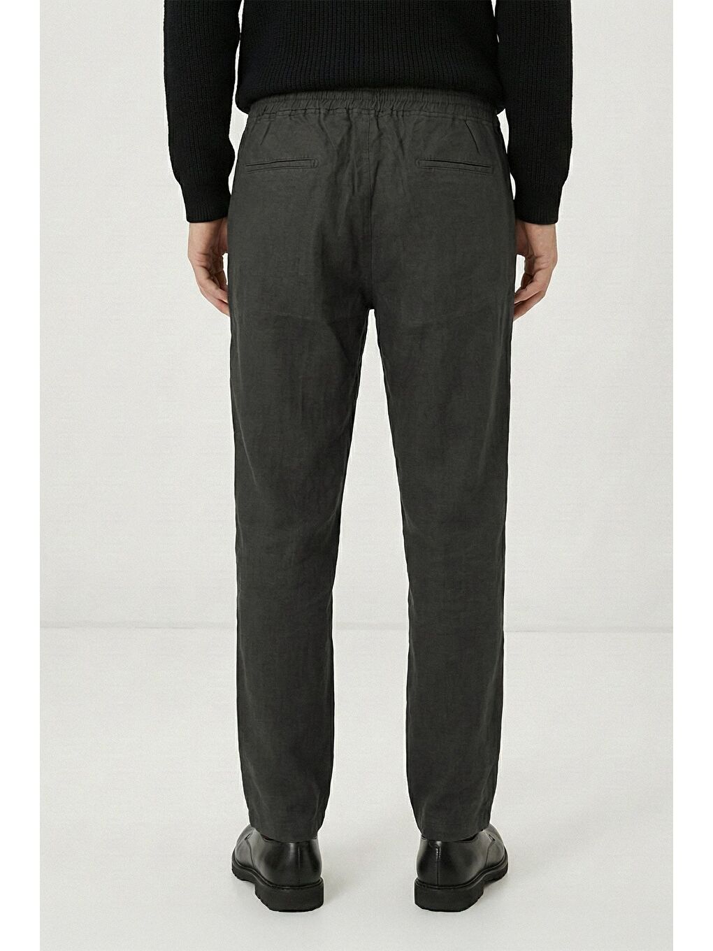 Giotelli Koyu Haki Dokuma Kumaş Normal Bel Standart Boy Erkek Pantolon-2