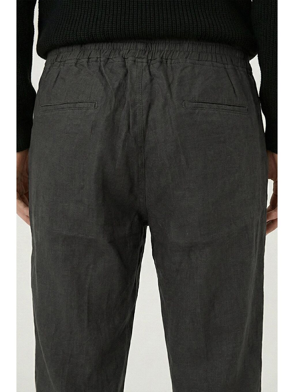 Giotelli Koyu Haki Dokuma Kumaş Normal Bel Standart Boy Erkek Pantolon-3