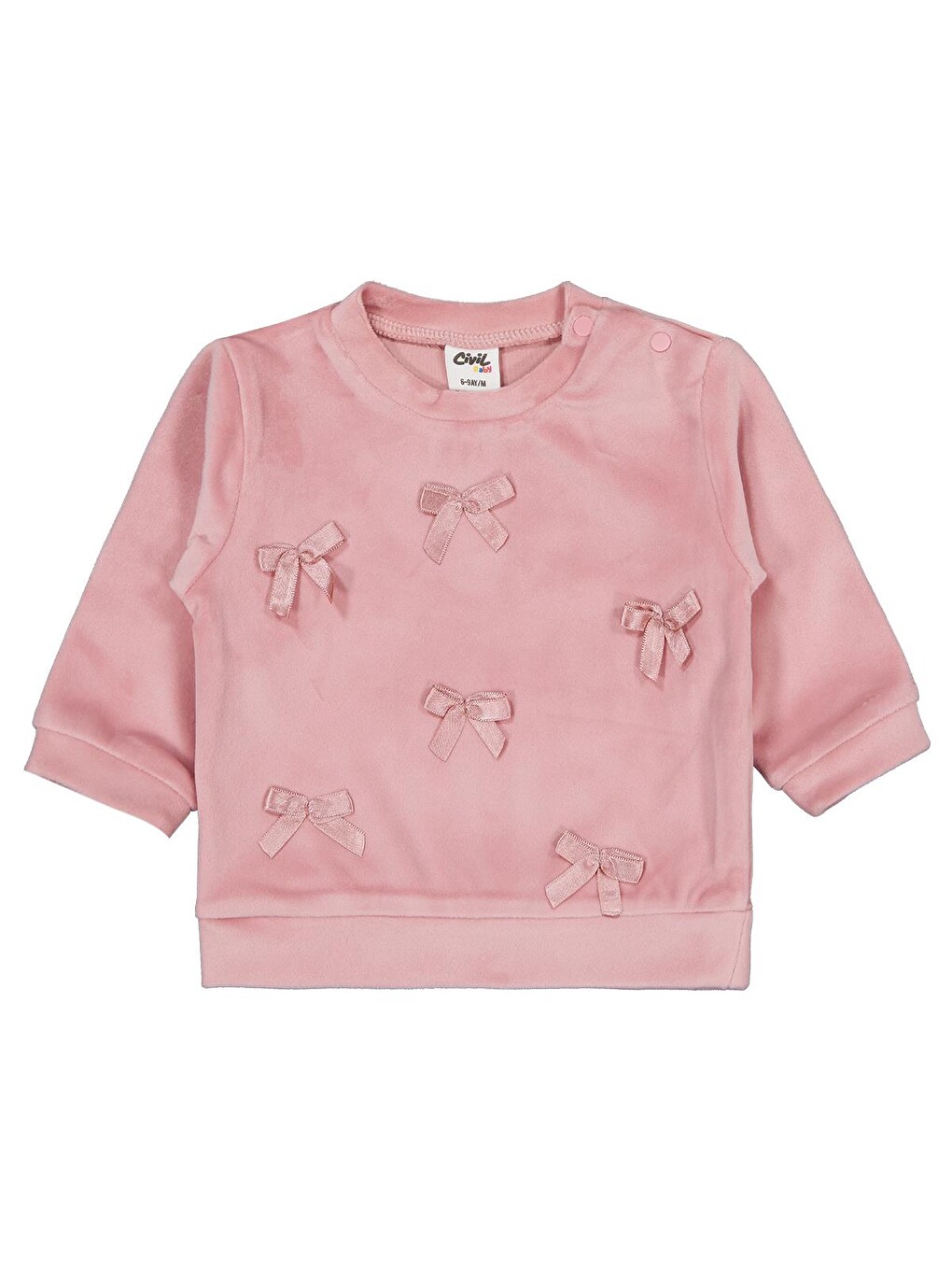 Baby Fiyonklu 6-18 Ay Sweatshirt - Pembe