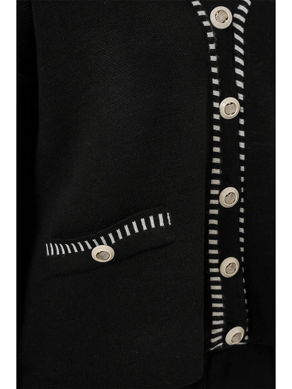 Kadın Nakışlı Triko Hırka Pantolon İkili Takım 15963 - Siyah-4