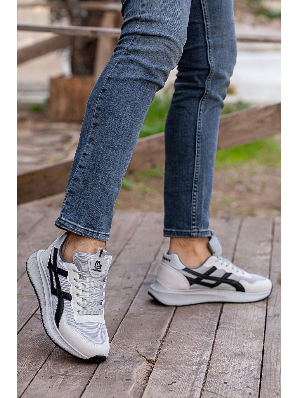 Gri D120 Günlük Ortopedik Erkek Sneaker Spor Ayakkabı-1