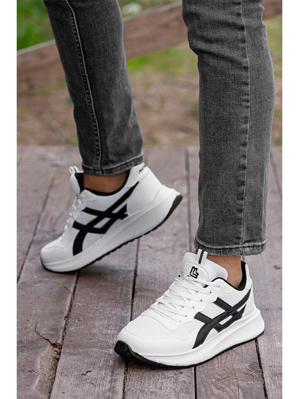 Beyaz D120 Günlük Ortopedik Erkek Sneaker Spor Ayakkabı-1