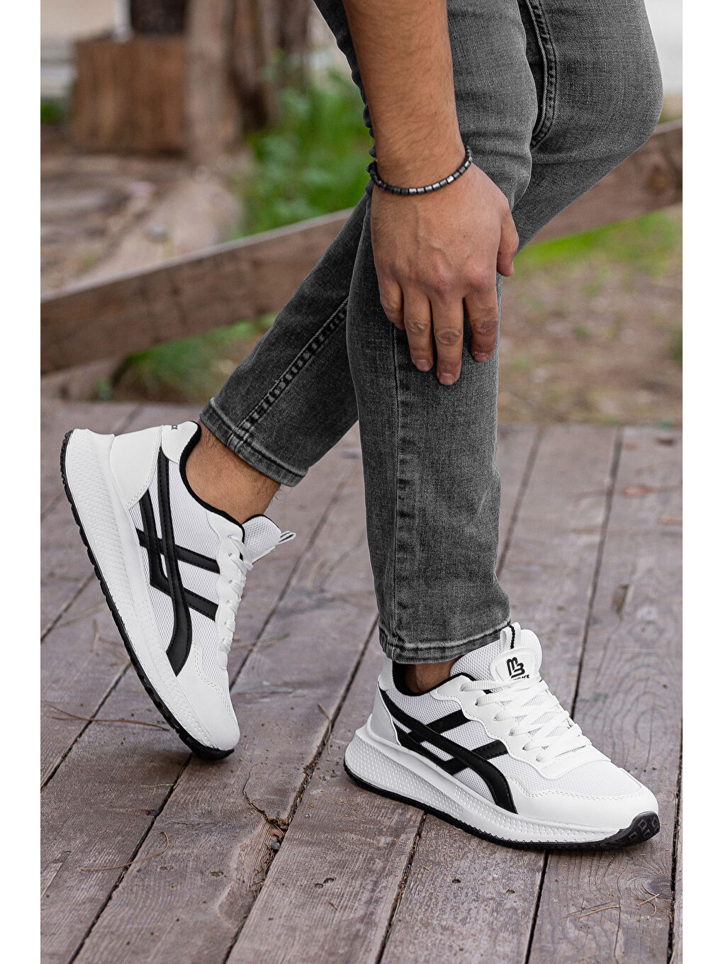 Beyaz D120 Günlük Ortopedik Erkek Sneaker Spor Ayakkabı-2