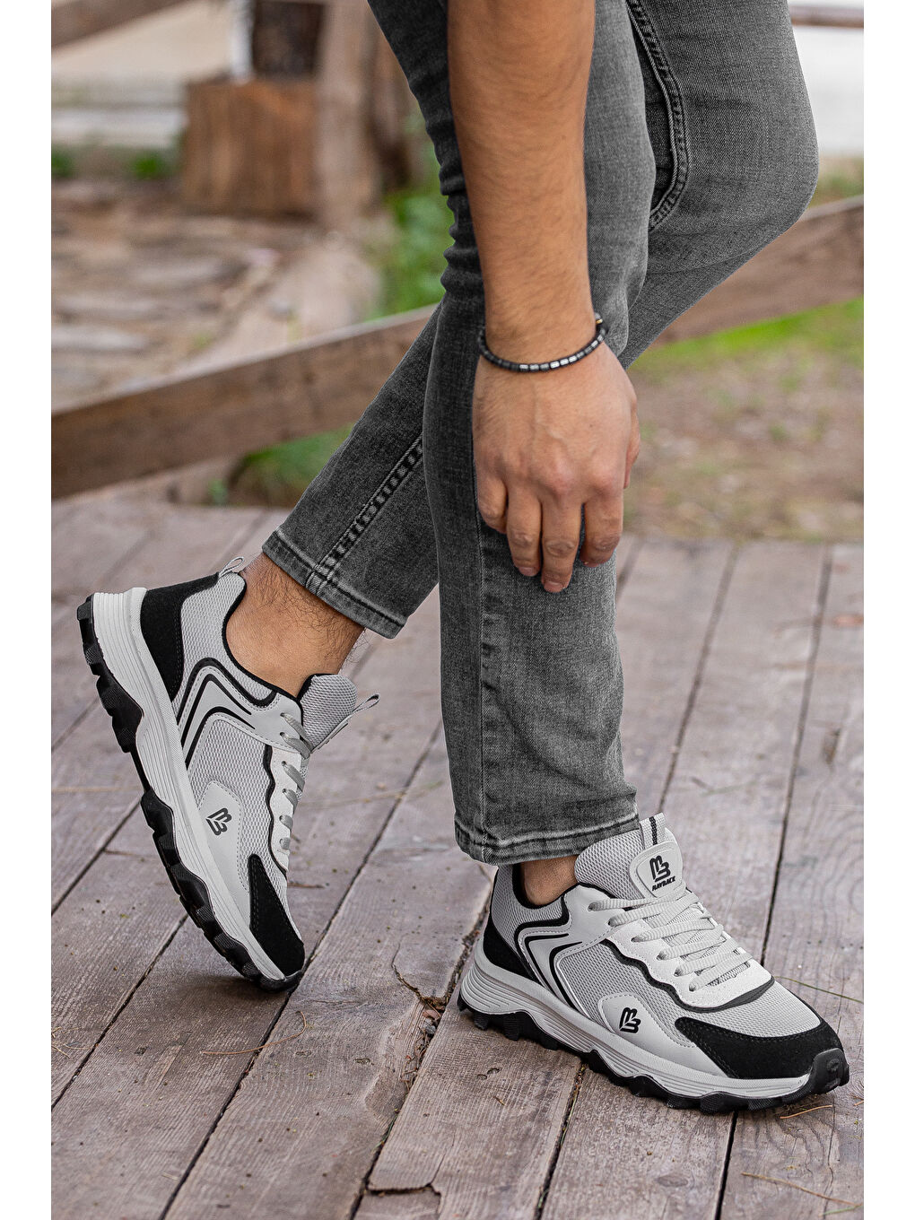 Gri D122 Günlük Ortopedik   Erkek Sneaker Spor Ayakkabı